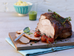 Geschmorter Kalbsbraten mit Kirschtomaten